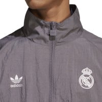 adidas Real Madrid Originals Trainingspak Full-Zip 2024-2025 Bruin Donkergrijs Beige