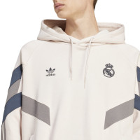 adidas Real Madrid Originals Hooded Trainingspak 2024-2025 Beige Donkergrijs Bruin