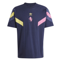 adidas Juventus Originals T-Shirt 2024-2025 Bleu Foncé Jaune Rose