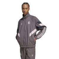 adidas Real Madrid Originals Trainingspak Full-Zip 2024-2025 Bruin Donkergrijs Beige