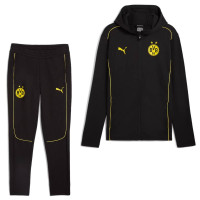 PUMA Borussia Dortmund Casuals Trainingspak Full-Zip 2024-2025 Zwart Geel