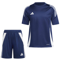 Kit d'entraînement adidas Tiro 24 pour enfants bleu foncé blanc