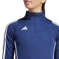 Survêtement adidas Tiro 24 1/4-Zip pour femmes, bleu foncé et blanc