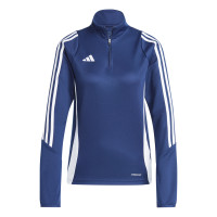 Survêtement adidas Tiro 24 1/4-Zip pour femmes, bleu foncé et blanc