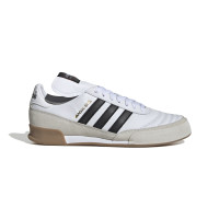 Chaussures de football en salle Adidas Mundial Goal (IN) blanches, noires et dorées