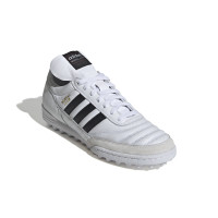 Chaussures de football Adidas Mundial Team Turf (TF) blanches, noires et dorées