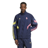 adidas Juventus Originals Survêtement Full-Zip 2024-2025 Bleu Foncé Jaune Rose