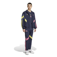 adidas Juventus Originals Survêtement Full-Zip 2024-2025 Bleu Foncé Jaune Rose