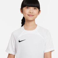 Maillot d'entraînement Nike Dri-Fit Strike III pour enfant blanc noir