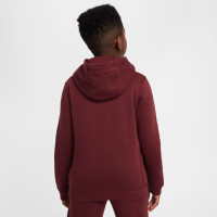 Nike Liverpool Club Survêtement Sweat à Capuche 2024-2025 Enfants Bordeaux Jaune Blanc