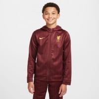 Nike Liverpool Strike Survêtement à Capuche Full-Zip 2024-2025 Enfants Bordeaux Jaune