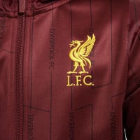 Nike Liverpool Strike Survêtement à Capuche Full-Zip 2024-2025 Enfants Bordeaux Jaune