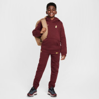 Nike Liverpool Club Survêtement Sweat à Capuche 2024-2025 Enfants Bordeaux Jaune Blanc