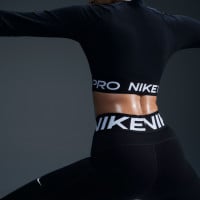 Legging de sport Nike Pro Sculpt pour femme, noir et blanc