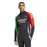 adidas Arsenal Haut d'Entraînement 1/4-Zip Europe 2024-2025 Noir Vert Rouge Blanc