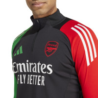 adidas Arsenal Haut d'Entraînement 1/4-Zip Europe 2024-2025 Noir Vert Rouge Blanc