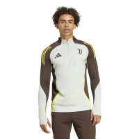 adidas Juventus Survêtement 1/4-Zip Europe 2024-2025 Gris Vert Olive Jaune