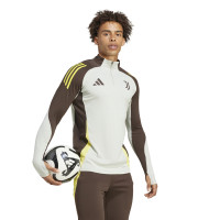 adidas Juventus Trainingspak 1/4-Zip Europees 2024-2025 Grijs Olijfgroen Geel