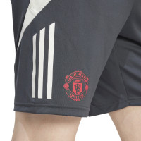 adidas Manchester United Trainingsbroekje Europees 2024-2025 Donkergrijs Wit Rood