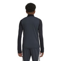 adidas Manchester United Haut d'Entraînement 1/4-Zip Europe 2024-2025 Enfants Gris Foncé Noir Blanc Rouge