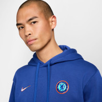 Nike Chelsea Club Survêtement Sweat à Capuche 2024-2025 Bleu Bleu Clair Orange