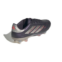 adidas Copa Pure 2 Elite Crampons Vissés Chaussures de Foot (SG) Mauve Foncé Argenté Rose