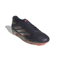 adidas Copa Pure 2 Pro Gazon Naturel Chaussures de Foot (FG) Mauve Foncé Argenté Rose