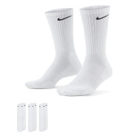 Chaussettes de sport rembourrées Nike Everyday, lot de 3, blanches