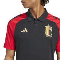 adidas Belgique Polo 2024-2026 Noir Rouge Doré