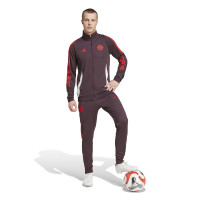 adidas Bayern Munich Survêtement Full-Zip 2024-2025 Bordeaux Rouge Blanc