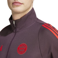 adidas Bayern Munich Survêtement Full-Zip 2024-2025 Bordeaux Rouge Blanc