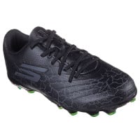 Skechers SKX 1.5 Gras Voetbalschoenen (FG) Kids Zwart Grijs Groen