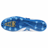 Mizuno Morelia II Pro Gras Voetbalschoenen (FG) Wit Blauw Goud