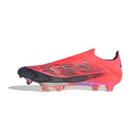 adidas F50+ Gazon Naturel Chaussures de Foot (FG) Rouge Vif Noir Argenté