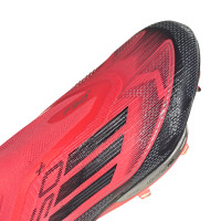 adidas F50+ Gazon Naturel Chaussures de Foot (FG) Rouge Vif Noir Argenté