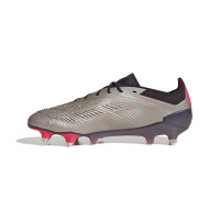 adidas Predator Elite Crampons Vissés Chaussures de Foot (SG) Argenté Noir Rose