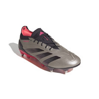 adidas Predator Elite Crampons Vissés Chaussures de Foot (SG) Argenté Noir Rose