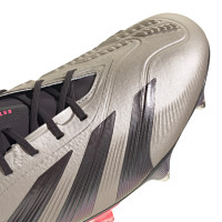 adidas Predator Elite IJzeren-Nop Voetbalschoenen (SG) Zilver Zwart Roze