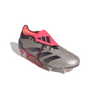 adidas Predator Elite Crampons Vissés Chaussures de Foot (SG) Argenté Noir Rose