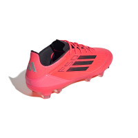 adidas F50 Pro Gazon Naturel Chaussures de Foot (FG) Rouge Vif Noir Argenté