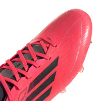 adidas F50 Pro Gazon Naturel Chaussures de Foot (FG) Rouge Vif Noir Argenté