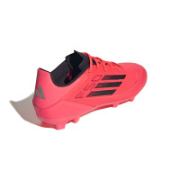 adidas F50 League Gazon Naturel Chaussures de Foot (FG) Rouge Vif Noir Argenté