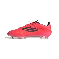 adidas F50 Elite Gazon Naturel Chaussures de Foot (FG) Rouge Vif Noir Argenté