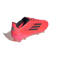 adidas F50 Elite Gazon Naturel Chaussures de Foot (FG) Rouge Vif Noir Argenté