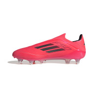 adidas F50 Elite Crampons Vissés Sans Lacets Chaussures de Foot (SG) Rouge Vif Noir Argenté