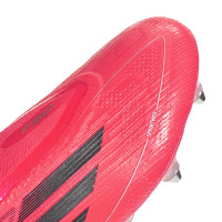 adidas F50 Elite Crampons Vissés Sans Lacets Chaussures de Foot (SG) Rouge Vif Noir Argenté