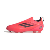 adidas F50 Pro Veterloze Gras Voetbalschoenen (FG) Kids Felrood Zwart Zilver