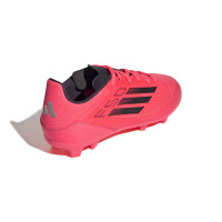 adidas F50 League Gras Voetbalschoenen (FG) Kids Felrood Zwart Zilver