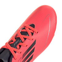 adidas F50 Club Gazon Naturel Gazon Artificiel Chaussures de Foot (FxG) Enfants Rouge Vif Noir Argenté