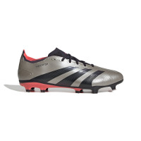 adidas Predator League Gras Voetbalschoenen (FG) Zilver Zwart Roze